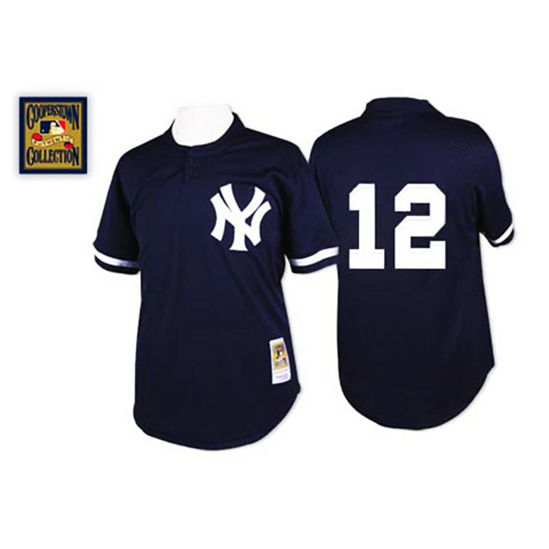 New York Yankees #12 Wade Boggs Blue 1995 Throwback Jersey New York Yankees #12 Wade Boggs Blue 1995 Throwback Jersey