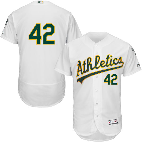 Oakland Athletics Jackie Robinson #42 White Authentic Collection Flexbase Jersey