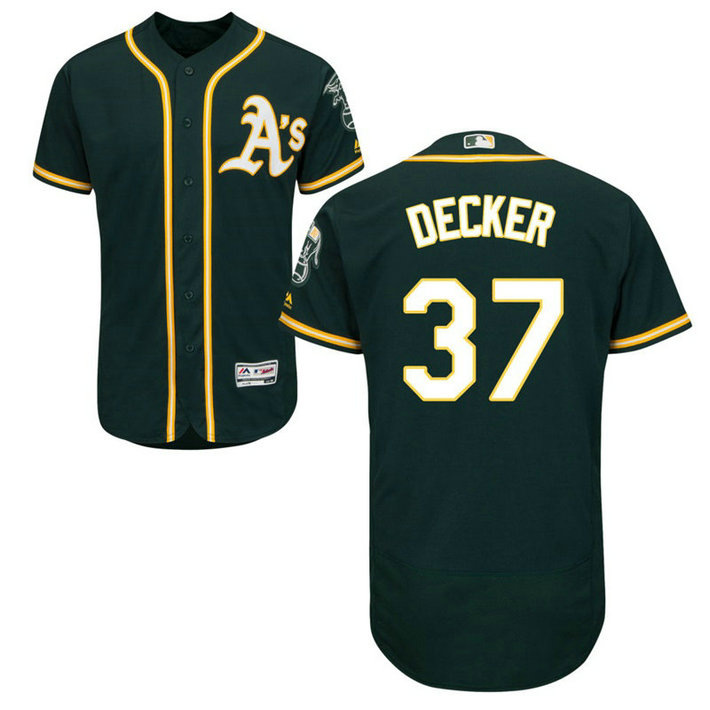 Oakland Athletics Jaff Decker #37 Green Alternate Flex Base Jersey