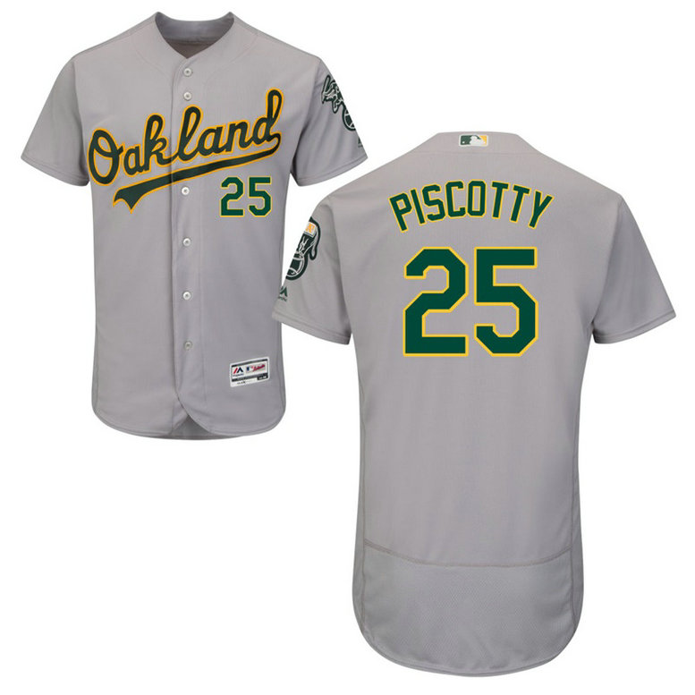 Oakland Athletics Stephen Piscotty #25 Grey Authentic Collection Road Flex Base Player Jersey