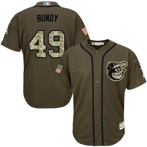 Baltimore Orioles #49 Dylan Bundy Olive Camo Jersey Baltimore Orioles #49 Dylan Bundy Olive Camo Jersey