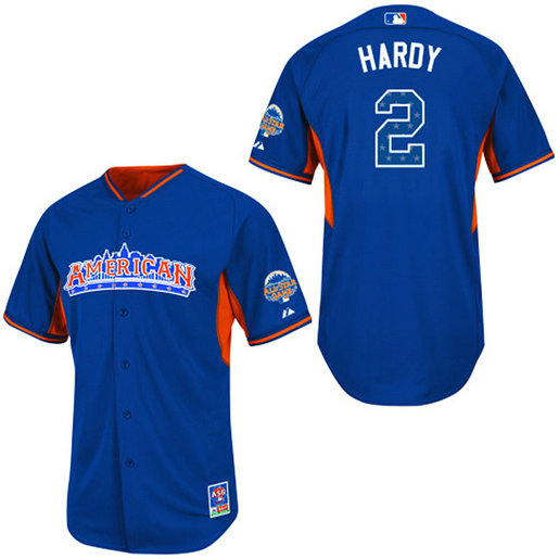 Baltimore Orioles #2 J.J. Hardy Authentic Royal Blue American League 2013 All Star BP Jersey