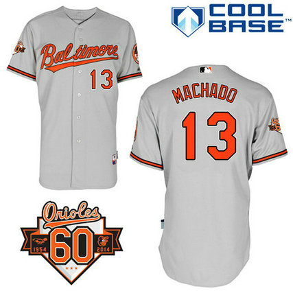 Baltimore Orioles #13 Manny Machado Authentic Grey Away Cool Base Jersey Baltimore Orioles #13 Manny Machado Authentic Grey Away Cool Base Jersey