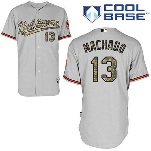 Baltimore Orioles #13 Manny Machado Authentic Grey USMC Cool Base Jersey Baltimore Orioles #13 Manny Machado Authentic Grey USMC Cool Base Jersey