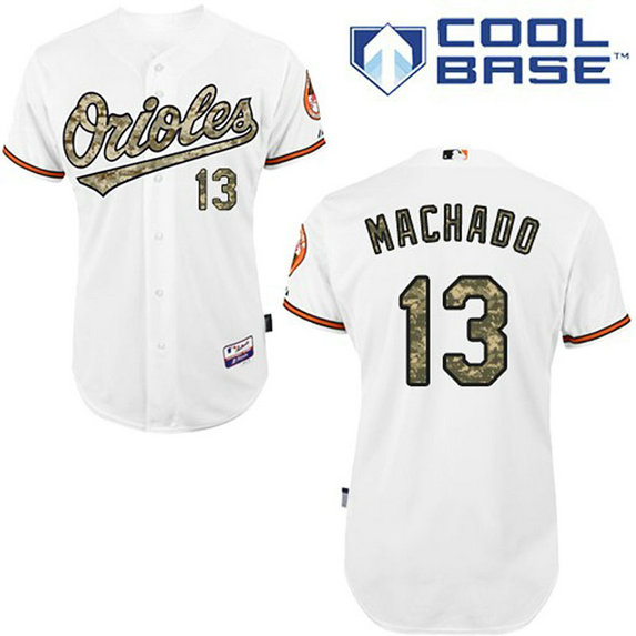 Baltimore Orioles #13 Manny Machado Authentic White USMC Cool Base Jersey Baltimore Orioles #13 Manny Machado Authentic White USMC Cool Base Jersey