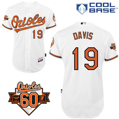 YOUTH Baltimore Orioles #19 Chris DavisAuthentic White Home Cool Base Jersey YOUTH Baltimore Orioles #19 Chris DavisAuthentic White Home Cool Base Jersey