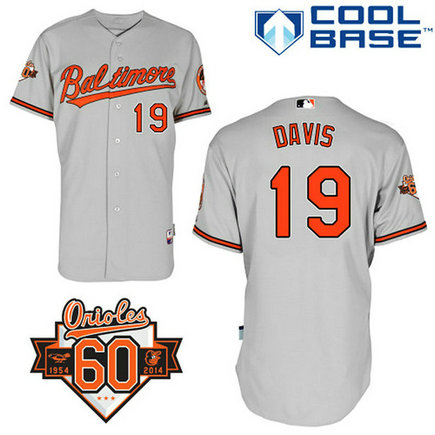 YOUTH Baltimore Orioles #19 Chris DavisAuthentic Grey Away Cool Base Jersey YOUTH Baltimore Orioles #19 Chris DavisAuthentic Grey Away Cool Base Jersey