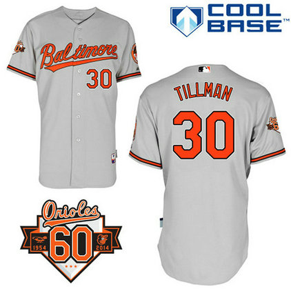 Baltimore Orioles #30 Chris Tillman Authentic Grey Away Cool Base Jersey Baltimore Orioles #30 Chris Tillman Authentic Grey Away Cool Base Jersey