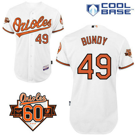 Baltimore Orioles #49 Dylan Bundy Authentic White Home Cool Base Jersey Baltimore Orioles #49 Dylan Bundy Authentic White Home Cool Base Jersey