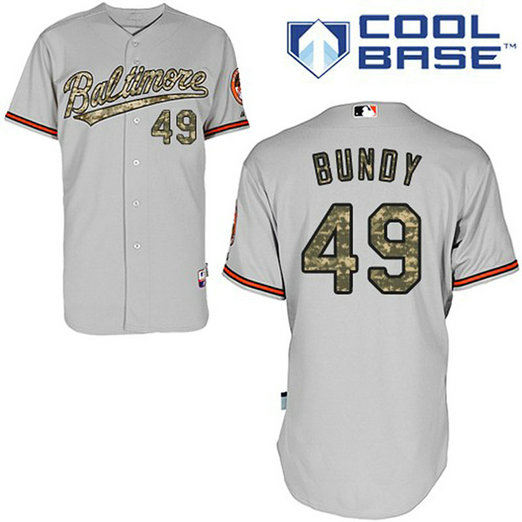Baltimore Orioles #49 Dylan Bundy Authentic Grey USMC Cool Base Jersey Baltimore Orioles #49 Dylan Bundy Authentic Grey USMC Cool Base Jersey