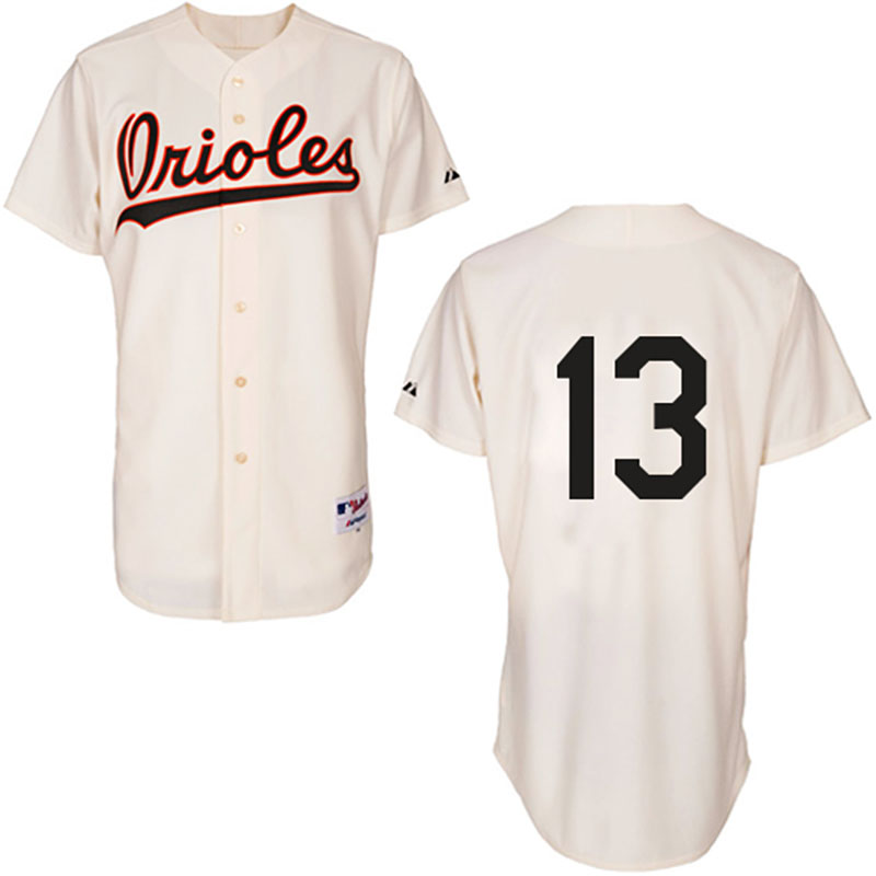 Baltimore Orioles #13 Manny Machado Authentic Cream 1954 Turn Back The Clock Jersey Baltimore Orioles #13 Manny Machado Authentic Cream 1954 Turn Back The Clock Jersey