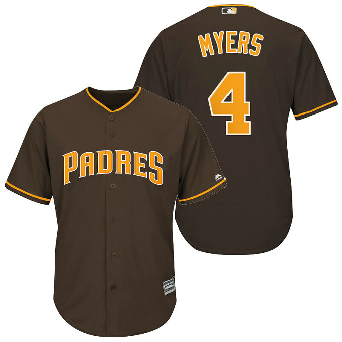 San Diego Padres #4 Wil Myers Brown Cool Base Jersey