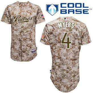 San Diego Padres #4 Wil Myers Authentic Camo Alternate Cool Base Jersey