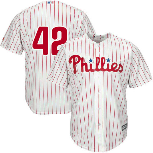 Philadelphia Phillies Jackie Robinson #42 White/Red Cool Base Jersey