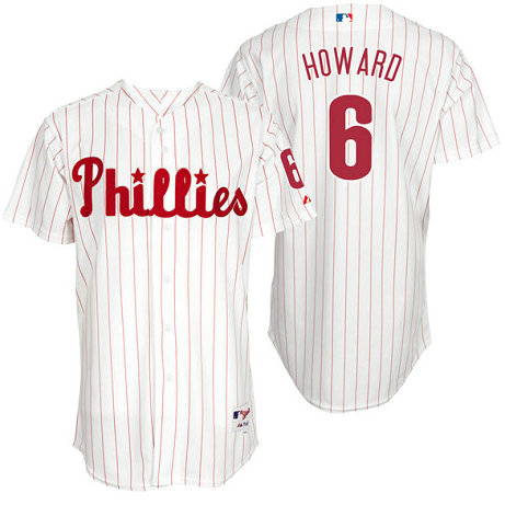 Philadelphia Phillies Ryan Howard #6 White Authentic Turn Back the Clock Jersey
