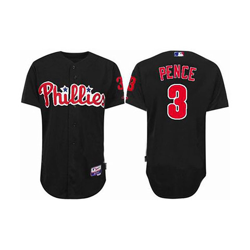YOUTH Philadelphia Phillies #3 Hunter PenceBlack Cool Base Jersey