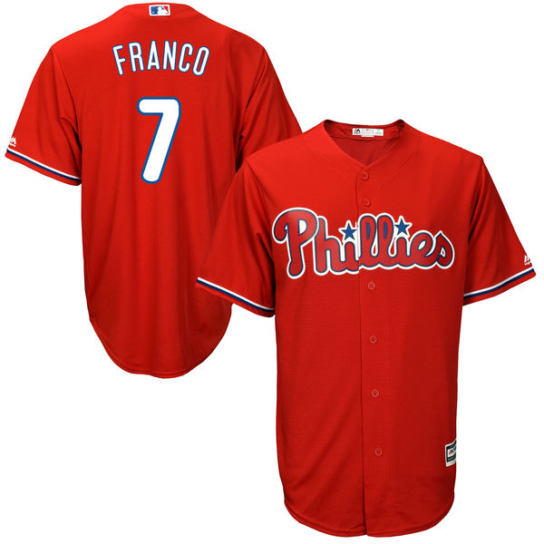 Maikel Franco #7 Philadelphia Phillies Red Cool Base Jersey Maikel Franco #7 Philadelphia Phillies Red Cool Base Jersey