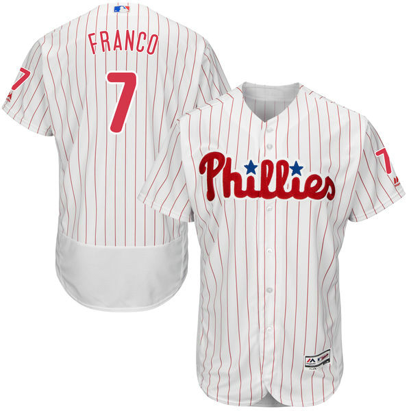 Philadelphia Phillies #7 Maikel Franco White Flexbase Authentic Collection Jersey Philadelphia Phillies #7 Maikel Franco White Flexbase Authentic Collection Jersey