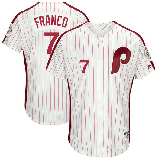 Philadelphia Phillies #7 Maikel Franco White 1983 Throwback Turn Back the Clock Authentic Player Jersey Philadelphia Phillies #7 Maikel Franco White 1983 Throwback Turn Back the Clock Authentic Player Jersey