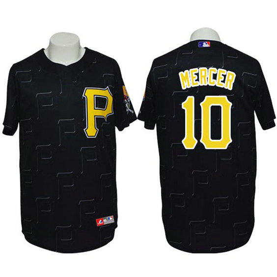 Pittsburgh Pirates #10 Jordy Mercer Conventional 3D Version Black Jersey Pittsburgh Pirates #10 Jordy Mercer Conventional 3D Version Black Jersey