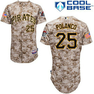 Pittsburgh Pirates #25 Gregory Polanco Authentic Camo Alternate Cool Base Jersey