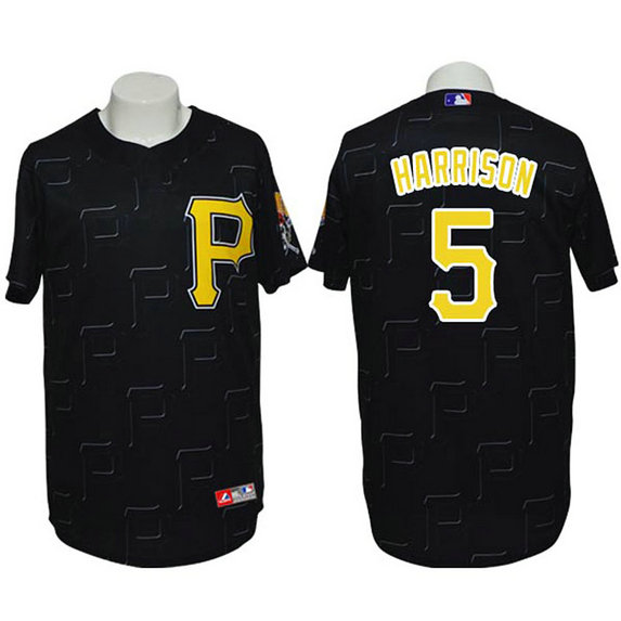 Pittsburgh Pirates #5 Josh Harrison Conventional 3D Version Black Jersey Pittsburgh Pirates #5 Josh Harrison Conventional 3D Version Black Jersey