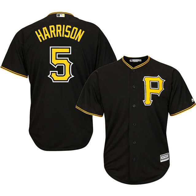 Pittsburgh Pirates #5 Josh Harrison Black Authentic Cool Base Jersey