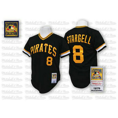 Pittsburgh Pirates #8 Willie Stargell Black Alternate Throwback Jersey Pittsburgh Pirates #8 Willie Stargell Black Alternate Throwback Jersey