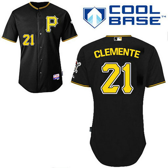 Pittsburgh Pirates #21 Roberto Clemente Black Cool Base Jersey Pittsburgh Pirates #21 Roberto Clemente Black Cool Base Jersey