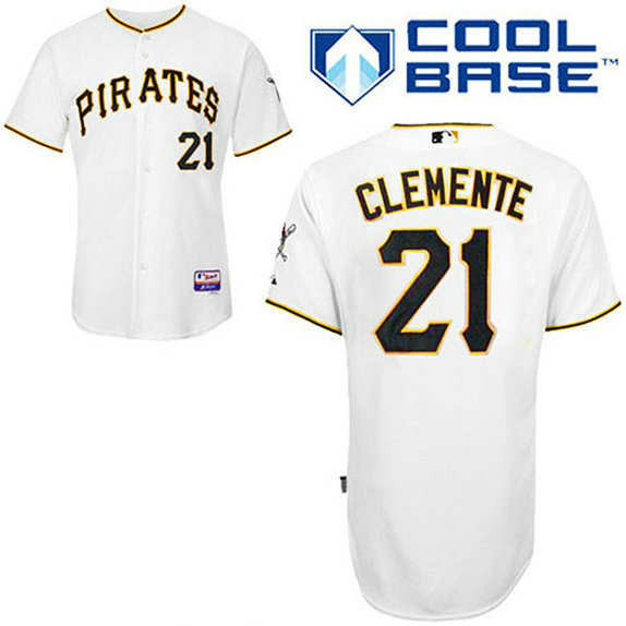 Pittsburgh Pirates #21 Roberto Clemente White Cool Base Jersey Pittsburgh Pirates #21 Roberto Clemente White Cool Base Jersey