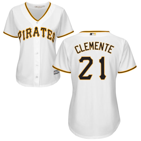 Women - Pittsburgh Pirates Roberto Clemente White Official Cool Base Jersey Women - Pittsburgh Pirates Roberto Clemente White Official Cool Base Jersey