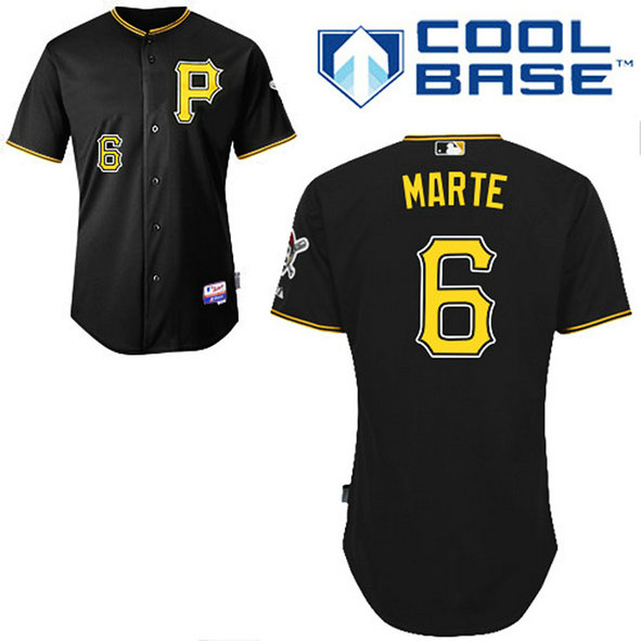 Pittsburgh Pirates #6 Starling Marte Authentic Black Alternate Cool Base Jersey