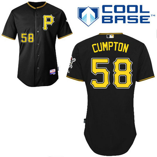 Pittsburgh Pirates #58 Brandon Cumpton Authentic Black Alternate Cool Base Jersey