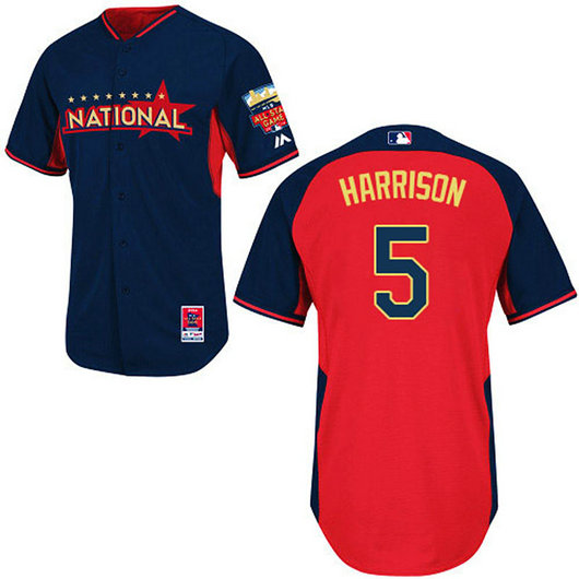 Pittsburgh Pirates #5 Josh Harrison Authentic Navy/Red National League 2014 All Star BPJersey Pittsburgh Pirates #5 Josh Harrison Authentic Navy/Red National League 2014 All Star BPJersey
