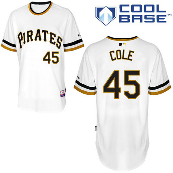 Pittsburgh Pirates #45 Gerrit Cole Authentic WhiteCool Base Jersey