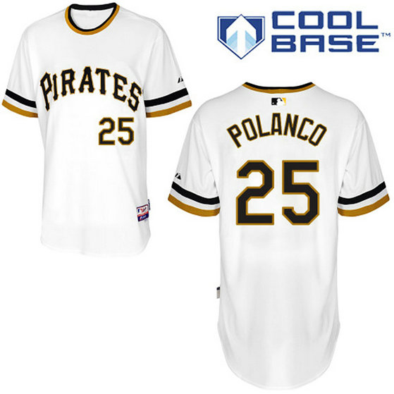 Pittsburgh Pirates #25 Gregory Polanco Authentic WhiteCool Base Jersey Pittsburgh Pirates #25 Gregory Polanco Authentic WhiteCool Base Jersey