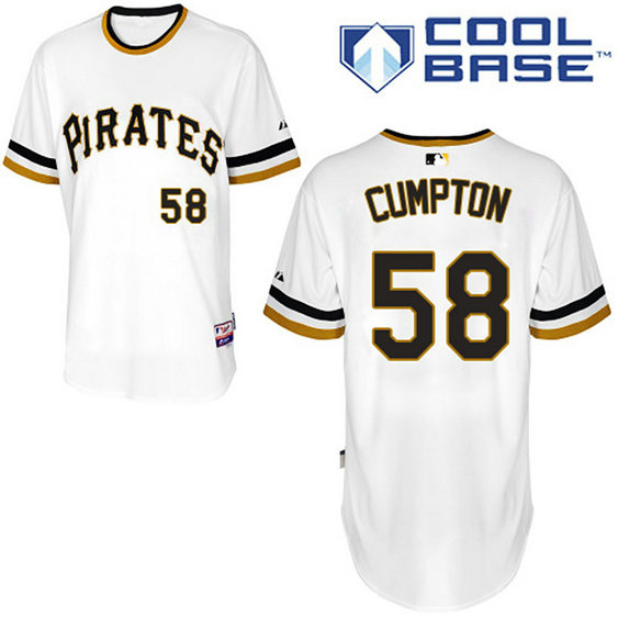 Pittsburgh Pirates #58 Brandon Cumpton Authentic WhiteCool Base Jersey