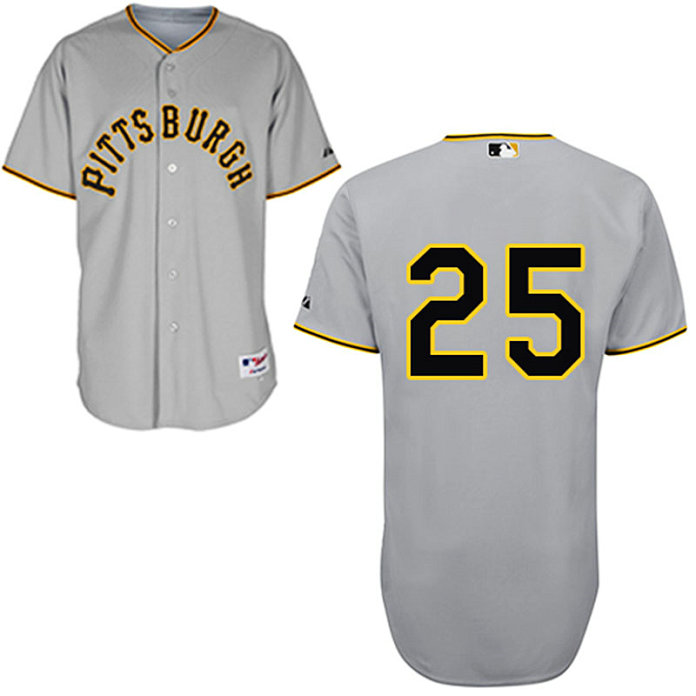 Pittsburgh Pirates #25 Gregory Polanco Authentic Grey 1953 Turn Back The ClockJersey Pittsburgh Pirates #25 Gregory Polanco Authentic Grey 1953 Turn Back The ClockJersey
