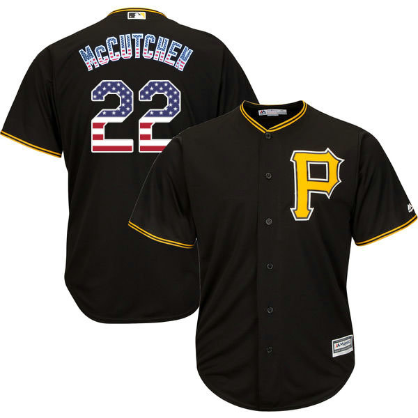 Pittsburgh Pirates #22 Andrew McCutchen Black Stars and Stripes Cool Base Jersey Pittsburgh Pirates #22 Andrew McCutchen Black Stars and Stripes Cool Base Jersey