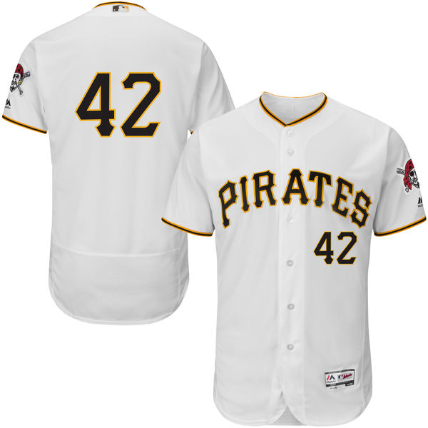 Pittsburgh Pirates Jackie Robinson #42 White Authentic Collection Flexbase Jersey Pittsburgh Pirates Jackie Robinson #42 White Authentic Collection Flexbase Jersey