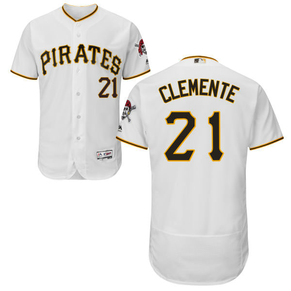 Pittsburgh Pirates Roberto Clemente #21 White Authentic Collection Flexbase Player Jersey Pittsburgh Pirates Roberto Clemente #21 White Authentic Collection Flexbase Player Jersey