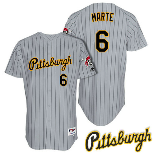 Pittsburgh Pirates Starling Marte #6 Grey 1997 Turn Back The Clock Throwback Jersey Pittsburgh Pirates Starling Marte #6 Grey 1997 Turn Back The Clock Throwback Jersey
