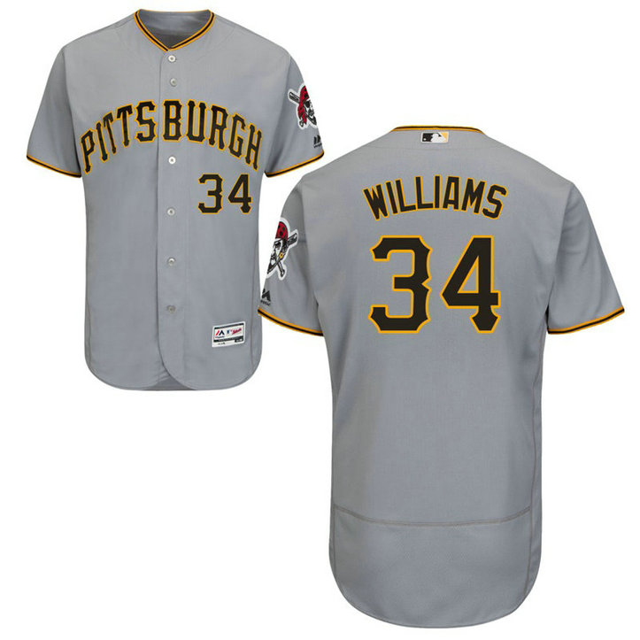 Pittsburgh Pirates Trevor Williams #34 Grey Authentic Collection Road Flex Base Player Jersey Pittsburgh Pirates Trevor Williams #34 Grey Authentic Collection Road Flex Base Player Jersey