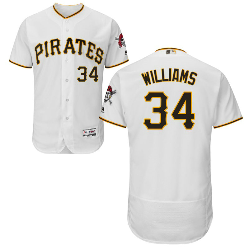 Pittsburgh Pirates Trevor Williams #34 White Authentic Collection Home Flex Base Player Jersey Pittsburgh Pirates Trevor Williams #34 White Authentic Collection Home Flex Base Player Jersey