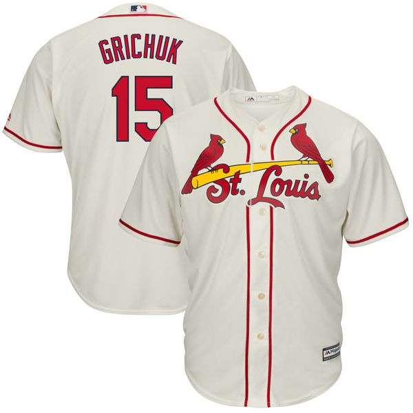 Randal Grichuk #15 St. Louis Cardinals Cream Official Cool Base Jersey