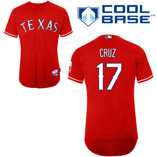 YOUTH Texas Rangers #17 Nelson CruzRed Alternate 1 Cool Base Jersey YOUTH Texas Rangers #17 Nelson CruzRed Alternate 1 Cool Base Jersey