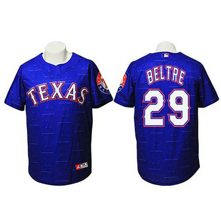 Texas Rangers #29 Adrian Beltre Authentic Watermark Fashion Navy Jersey Texas Rangers #29 Adrian Beltre Authentic Watermark Fashion Navy Jersey