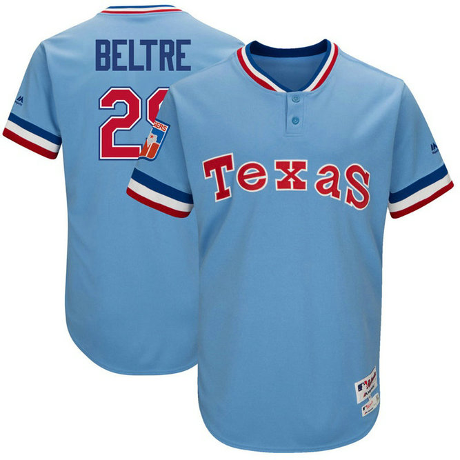 Texas Rangers #29 Adrian Beltre Light Blue 1977 Throwback Turn Back the Clock Authentic Player Jersey Texas Rangers #29 Adrian Beltre Light Blue 1977 Throwback Turn Back the Clock Authentic Player Jersey