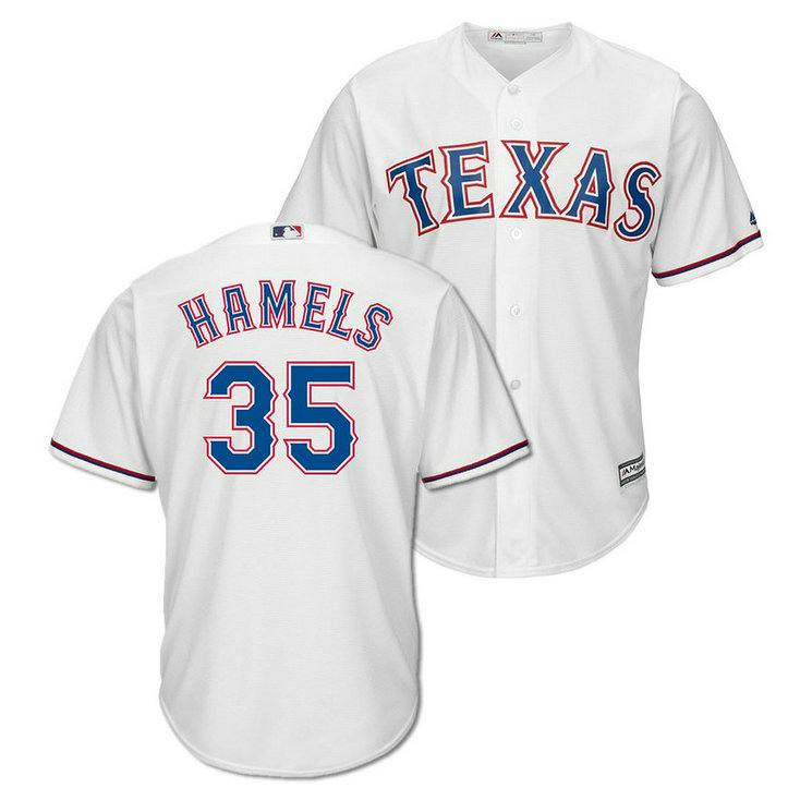 Texas Rangers #35 Cole Hamels White Cool Base Jersey Texas Rangers #35 Cole Hamels White Cool Base Jersey