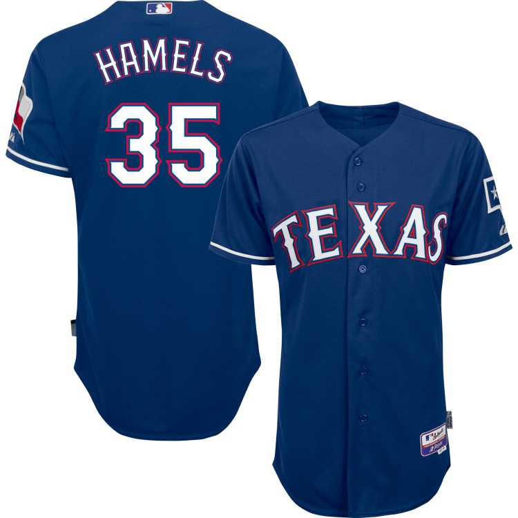 Texas Rangers #35 Cole Hamels Navy Cool Base Authentic Player Jersey Texas Rangers #35 Cole Hamels Navy Cool Base Authentic Player Jersey